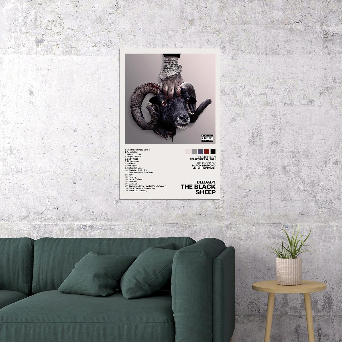 DeeBaby The Black Sheep Album Cover Music Poster Rap Print Rapper Album Wall Art - xonomax