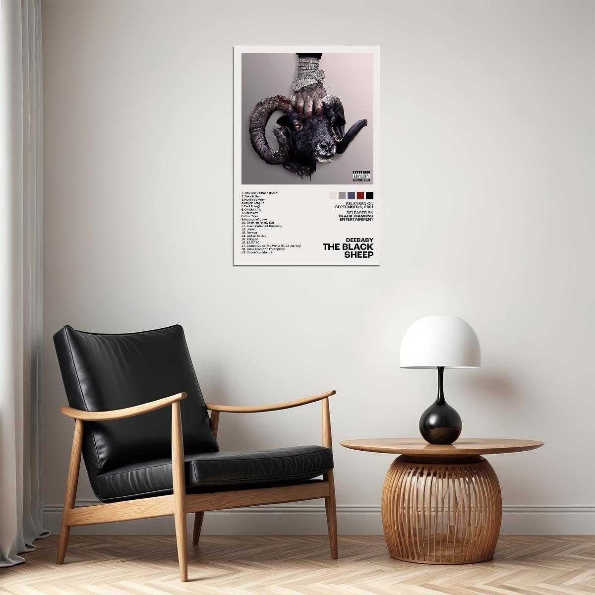 DeeBaby The Black Sheep Album Cover Music Poster Rap Print Rapper Album Wall Art - xonomax