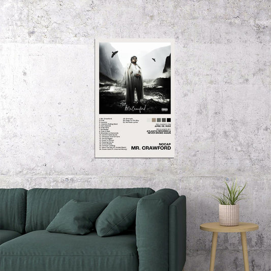 NoCap Mr. Crawford Album Cover Music Aesthetic Poster Rap Posters Rapper Album Wall Art - xonomax