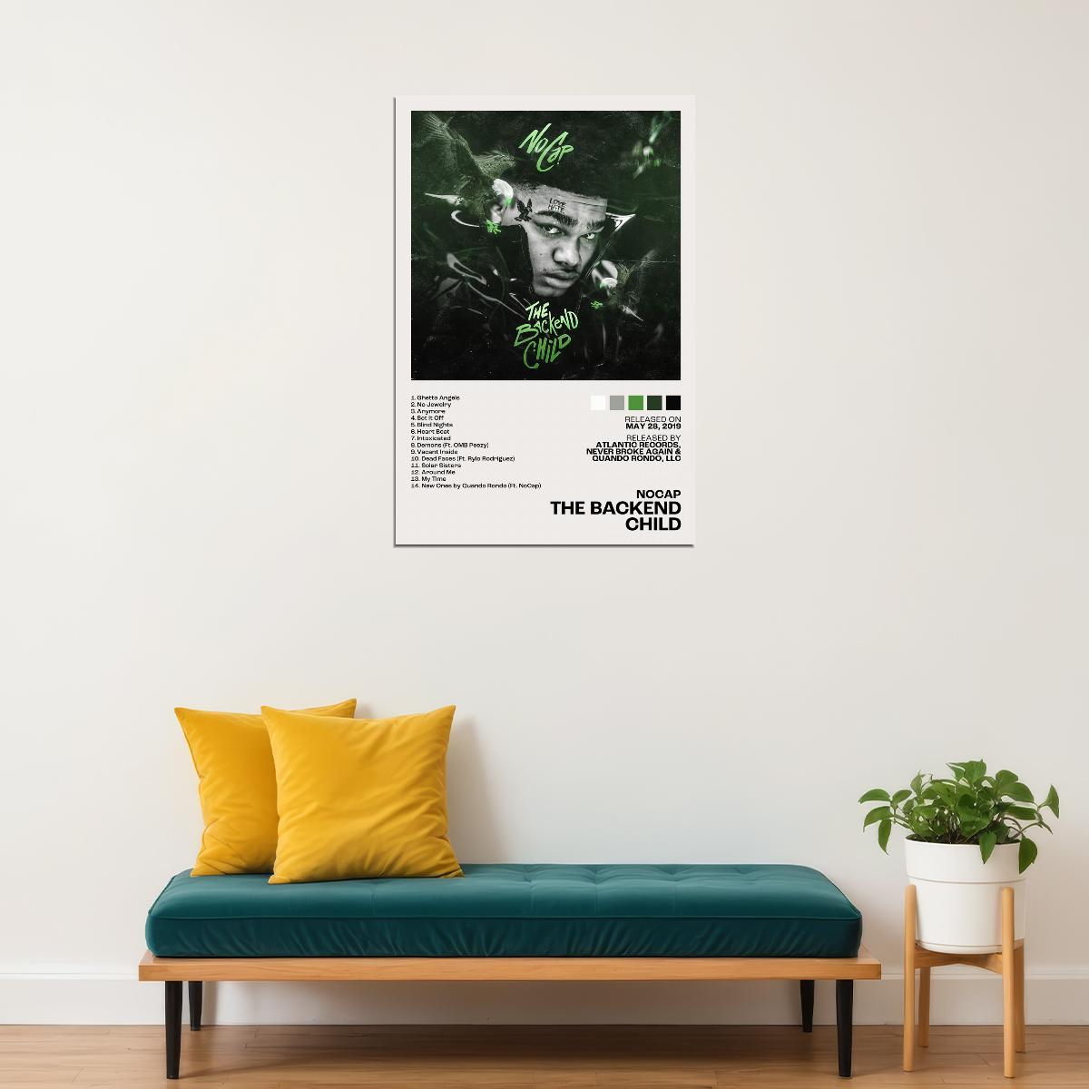 NoCap The Backend Child Album Cover Music Poster Rap Posters Rapper Album Cover Art - xonomax