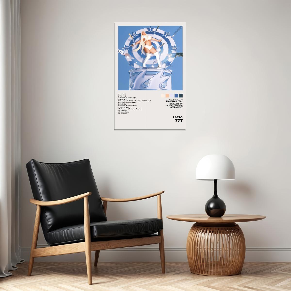 Latto 777 Album Cover Aesthetic Music Poster Rap Print Female Rapper Album Wall Art