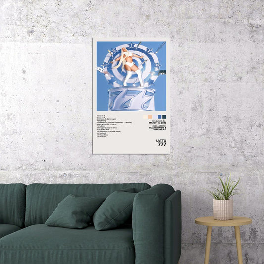 Latto 777 Album Cover Aesthetic Music Poster Rap Print Female Rapper Album Wall Art - xonomax