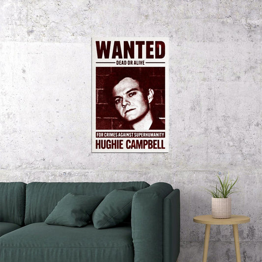 The Boys Hughie Campbell Wanted Dead Or Alive Mugshot TV Series Poster - xonomax
