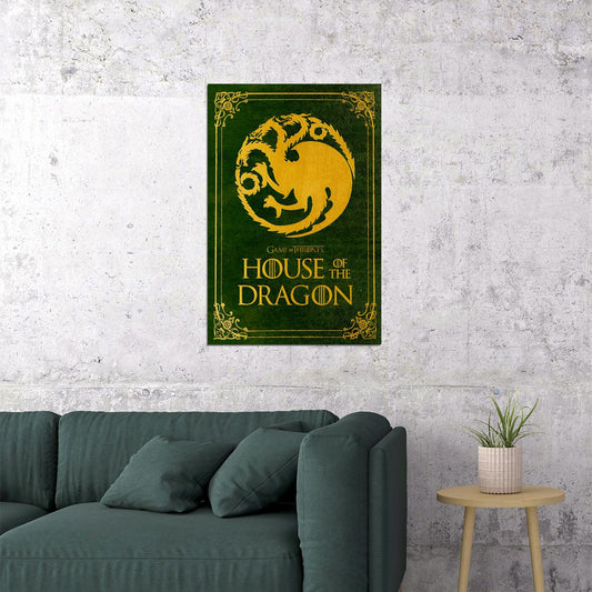 House Of The Dragon TV Series Poster House Green Theater Room Aesthetic Wall Art Print - xonomax