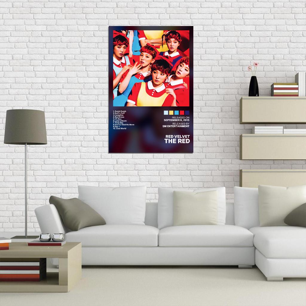 Red Velvet The Red 2015 Album Cover Music Poster Kpop Aesthetic Female Girl Group Cover Wall Art - xonomax