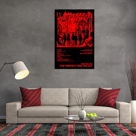 Red Velvet The Perfect Red Velvet 2018 Album Cover Music Poster Kpop Aesthetic Female Girl Group Cover Wall Art - xonomax