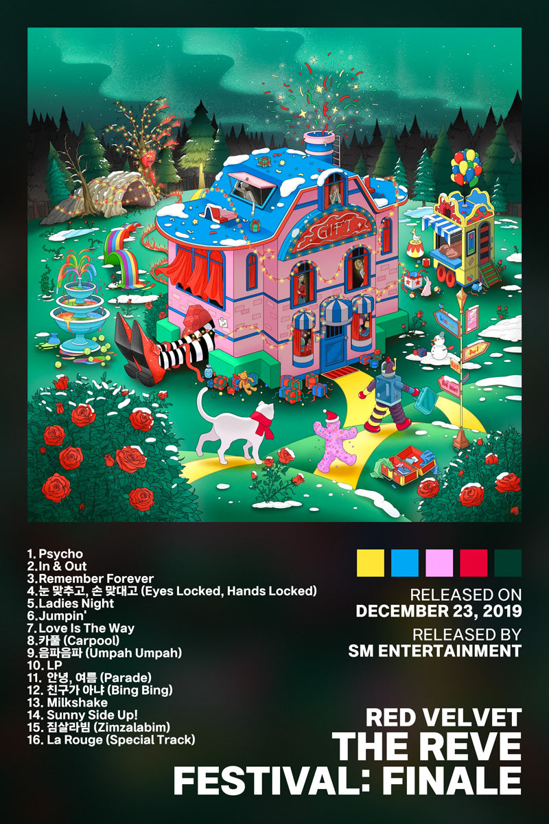 Red Velvet The ReVe Festival Finale 2019 Album Cover Music Poster Kpop Aesthetic Female Girl Group Cover Wall Art - xonomax