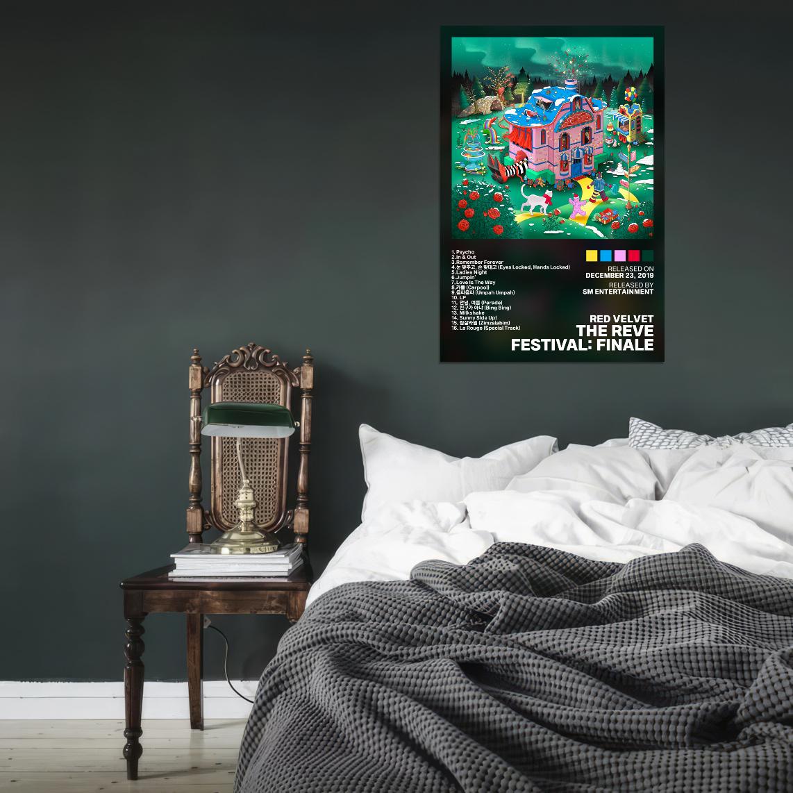 Red Velvet The ReVe Festival Finale 2019 Album Cover Music Poster Kpop Aesthetic Female Girl Group Cover Wall Art - xonomax