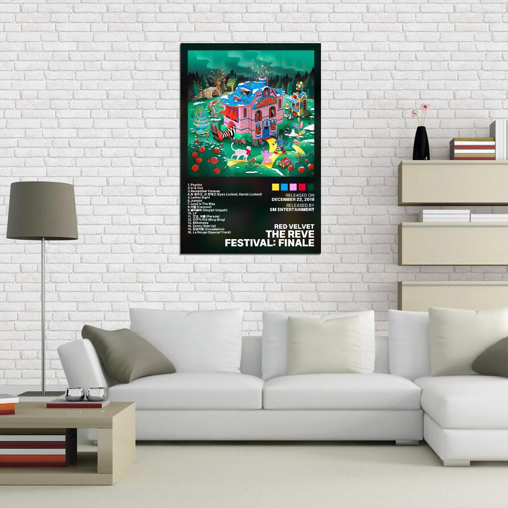 Red Velvet The ReVe Festival Finale 2019 Album Cover Music Poster Kpop Aesthetic Female Girl Group Cover Wall Art - xonomax