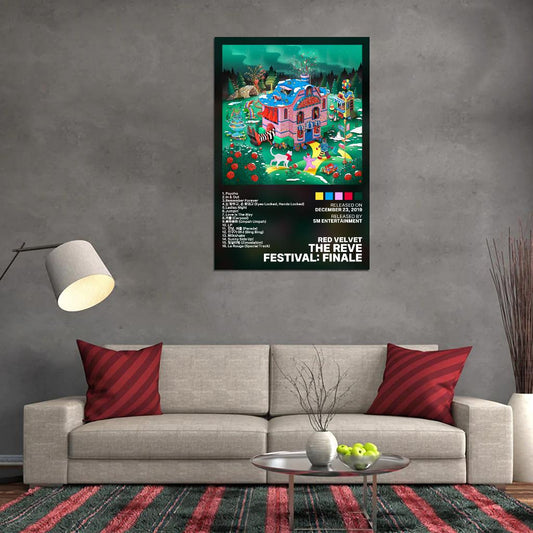 Red Velvet The ReVe Festival Finale 2019 Album Cover Music Poster Kpop Aesthetic Female Girl Group Cover Wall Art - xonomax