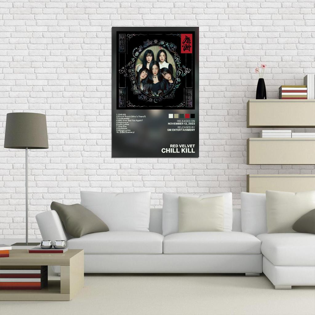 Red Velvet Chill Kill 2023 Album Cover Music Poster Kpop Aesthetic Female Girl Group Cover Wall Art - xonomax