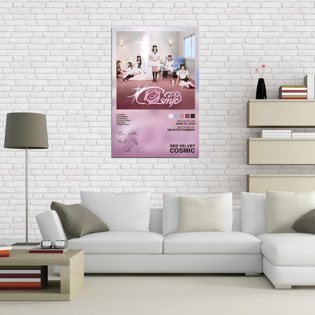 Red Velvet Cosmic 2024 Album Cover Music Poster Kpop Aesthetic Female Girl Group Cover Wall Art - xonomax