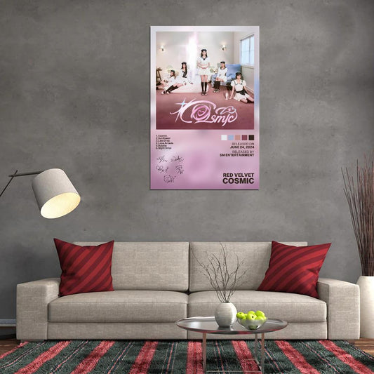Red Velvet Cosmic 2024 Album Cover Music Poster Kpop Aesthetic Female Girl Group Cover Wall Art - xonomax