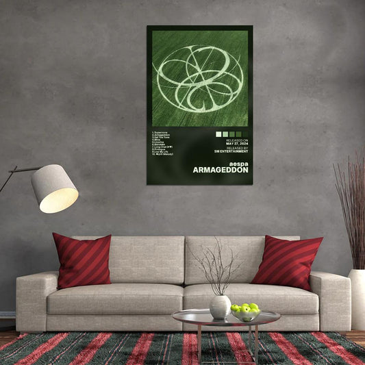 aespa Armageddon 2024 Album Cover Music Poster Kpop Aesthetic Female Girl Group Cover Wall Art - xonomax