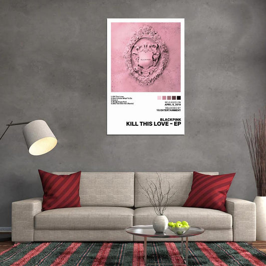 Blackpink Kill This Love EP 2019 Album Cover Music Poster Kpop Aesthetic Female Girl Group Cover Wall Art - xonomax