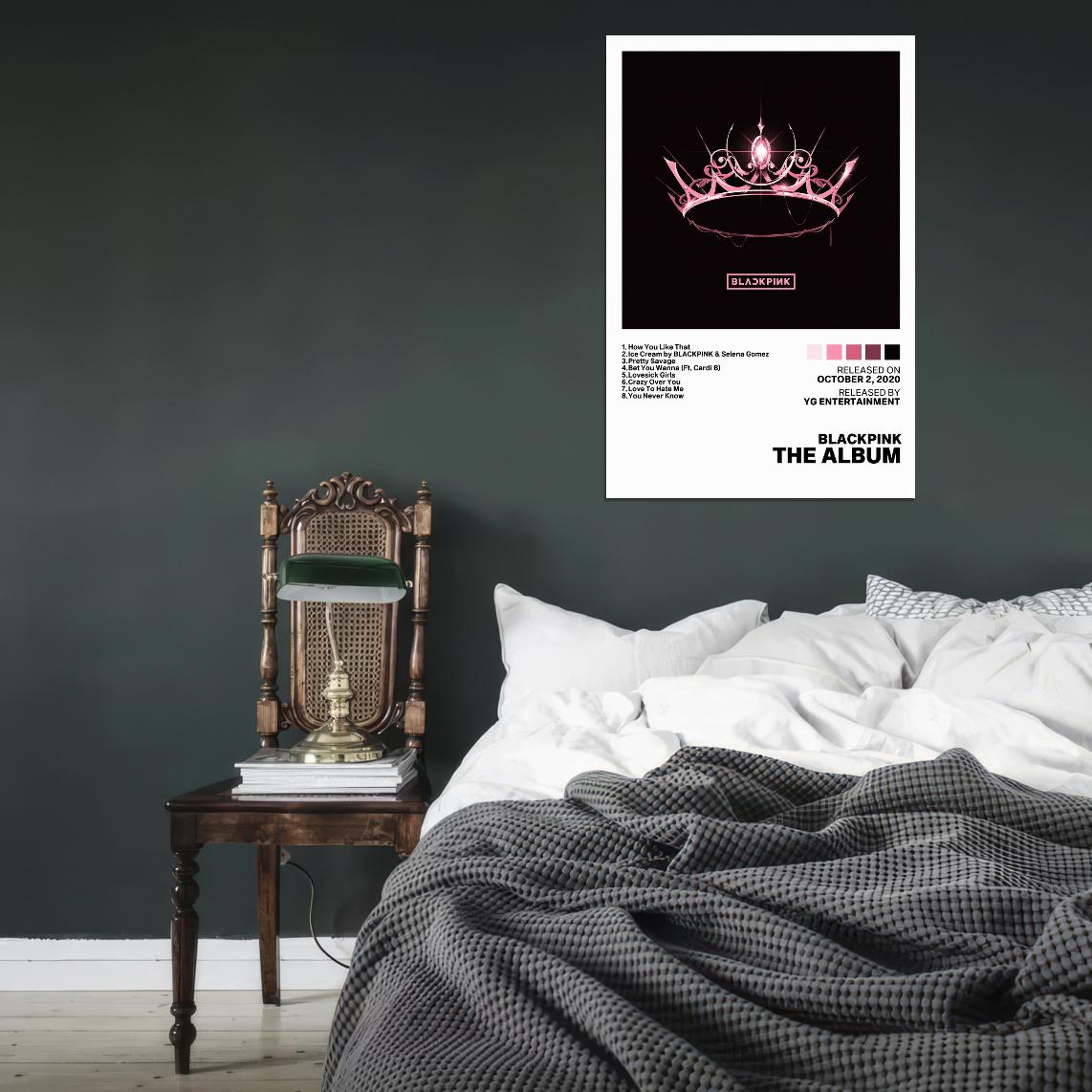 Blackpink The Album 2020 Album Cover Music Poster Kpop Aesthetic Female Girl Group Cover Wall Art - xonomax