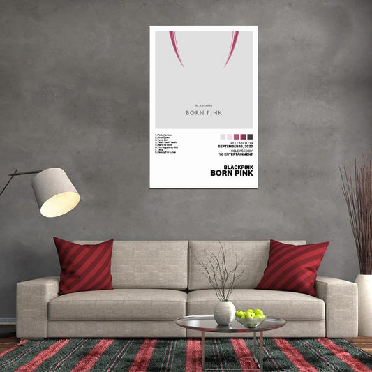 Blackpink Born Pink 2022 Album Cover Music Poster Kpop Aesthetic Female Girl Group Cover Wall Art - xonomax