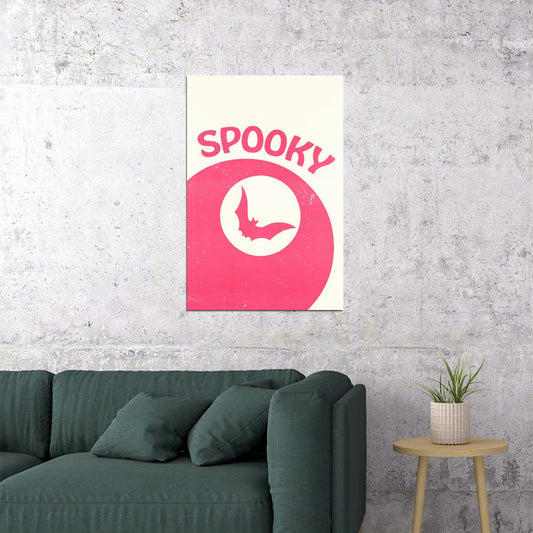 Spooky Lucky Eight Ball Poster Cute Pink Wall Art Trendy Coquette Halloween Print Preppy Wall Decor - xonomax