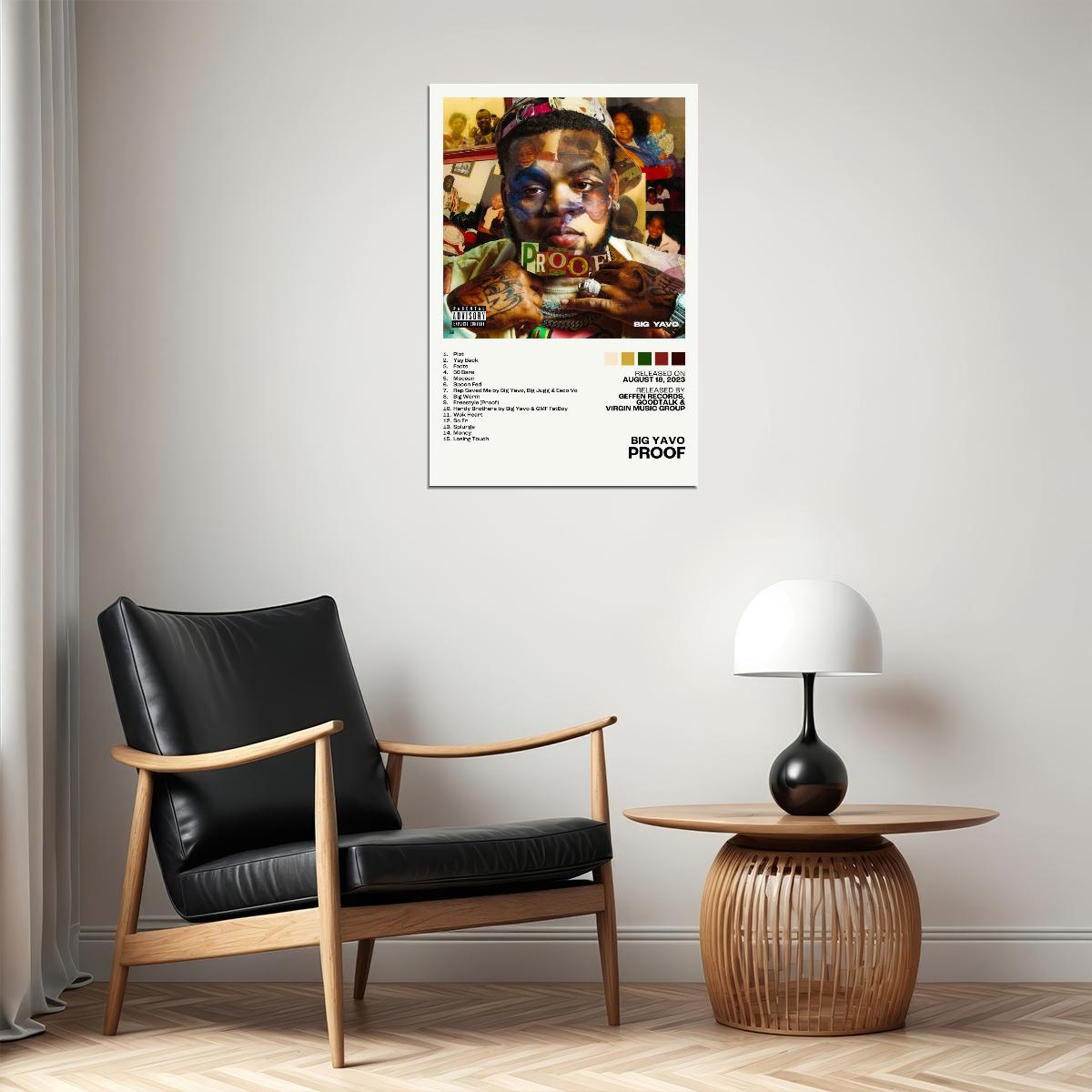 Big Yavo Proof Album Cover Music Poster Rap Home Decor For Living Room Hip-Hop Aesthetic Rapper Album Wall Art Records Poster Wall Decor For Bedroom - xonomax
