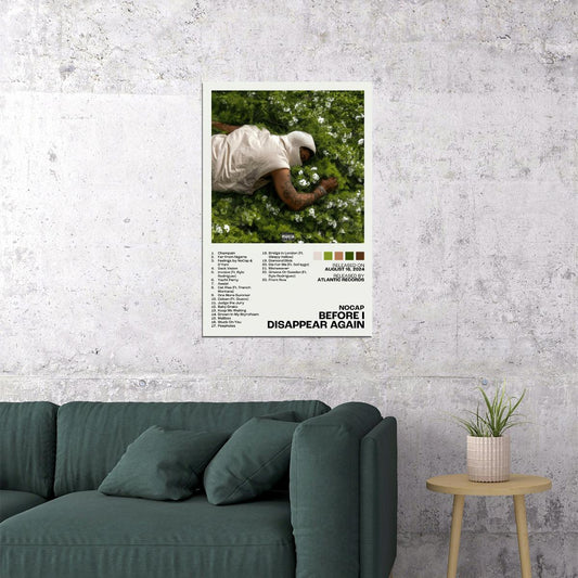 NoCap Before I Disappear Again Album Cover Music Poster Rap Home Decor For Living Room Hip-Hop Aesthetic Rapper Album Wall Art Records Poster Wall Decor For Bedroom - xonomax