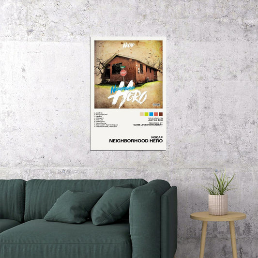 NoCap Neighborhood Hero Album Cover Music Poster Rap Home Decor For Living Room Hip-Hop Aesthetic Rapper Album Wall Art Records Poster Wall Decor For Bedroom - xonomax