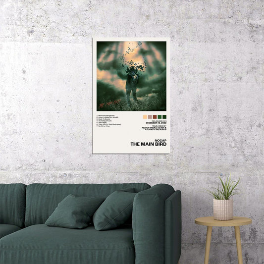 NoCap The Main Bird Album Cover Music Poster Rap Home Decor For Living Room Hip-Hop Aesthetic Rapper Album Wall Art Records Poster Wall Decor For Bedroom - xonomax