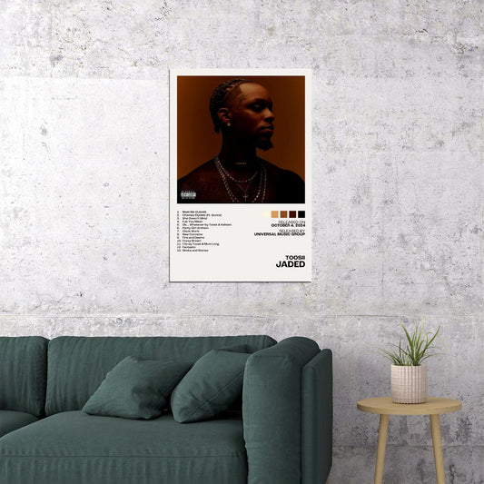 Toosii JADED Album Cover Music Poster Rap Home Decor For Living Room Hip-Hop Aesthetic Rapper Album Wall Art Records Poster Wall Decor For Bedroom - xonomax