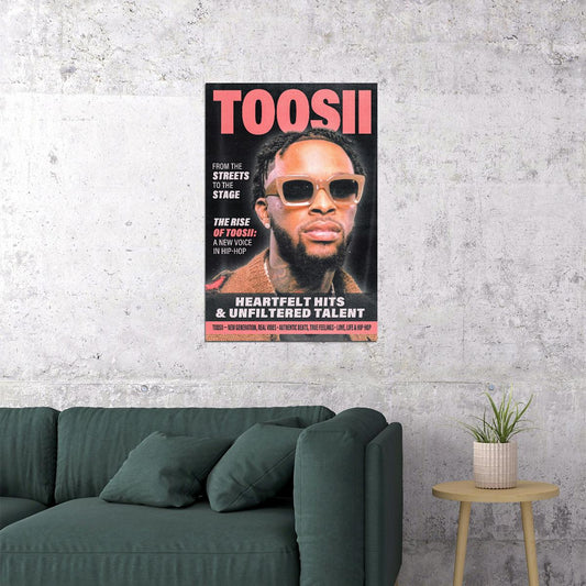 Toosii Rapper Music Poster Classic Hip-Hop Old-School Aesthetic Wall Art Vintage Style Urban Flair Print for Iconic Rap Culture Room Decoration - xonomax