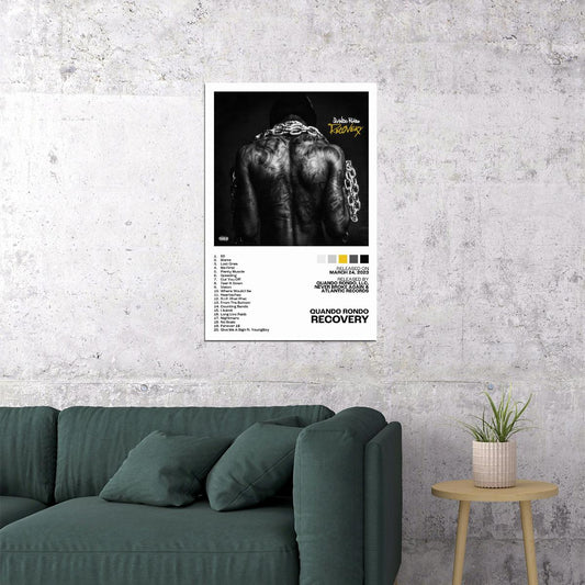 Quando Rondo Recovery Album Cover Music Poster Rap Home Decor For Living Room Hip-Hop Aesthetic Rapper Album Wall Art Records Poster Wall Decor For Bedroom - xonomax