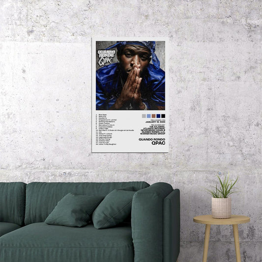 Quando Rondo Qpac Album Cover Music Poster Rap Home Decor For Living Room Hip-Hop Aesthetic Rapper Album Wall Art Records Poster Wall Decor For Bedroom - xonomax