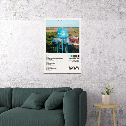 BigWalkDog Trick City Album Cover Music Poster Rap Home Decor For Living Room Hip-Hop Aesthetic Rapper Album Wall Art Records Poster Wall Decor For Bedroom - xonomax