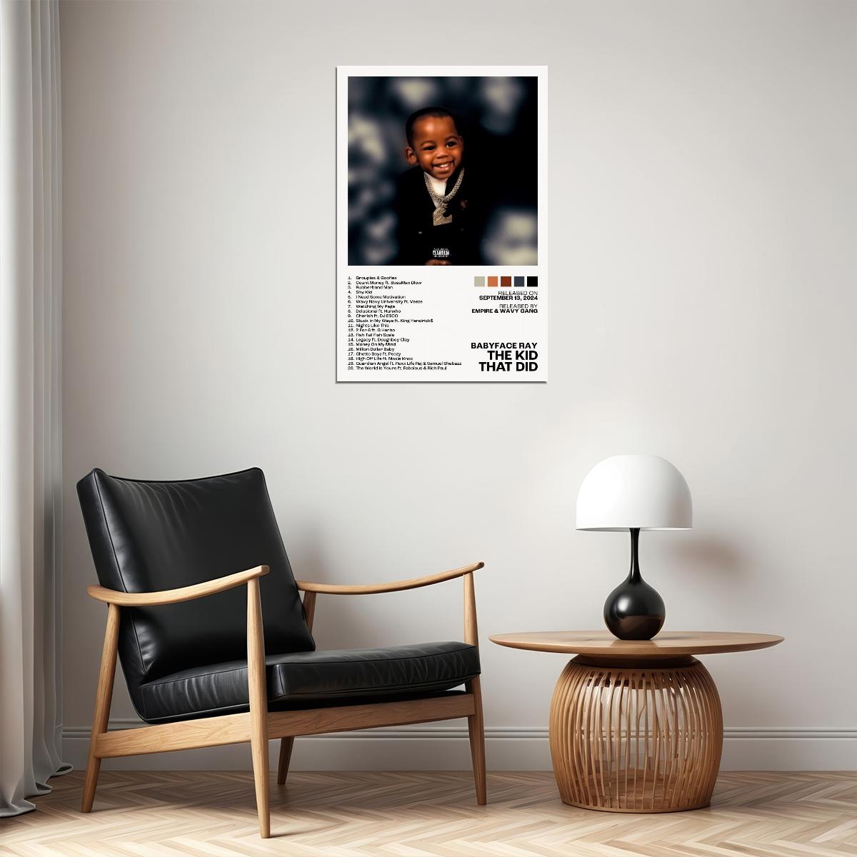 Babyface Ray The Kid That Did Album Cover Music Poster Rap Home Decor For Living Room Hip-Hop Aesthetic Rapper Album Wall Art Records Poster Wall Decor For Bedroom - xonomax