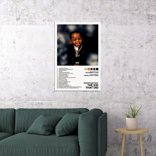 Babyface Ray The Kid That Did Album Cover Music Poster Rap Home Decor For Living Room Hip-Hop Aesthetic Rapper Album Wall Art Records Poster Wall Decor For Bedroom - xonomax