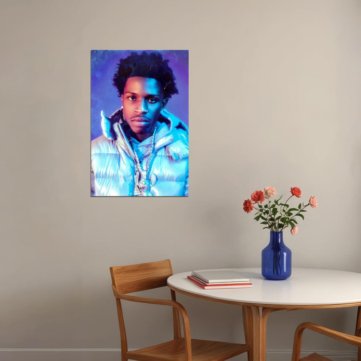 Quando Rondo Rapper Music Poster Dynamic Urban Style Hip-Hop Aesthetic Wall Art Cool Street Vibes for Modern Decor Rap Culture Room Perfect for True Hip-Hop Fans - xonomax