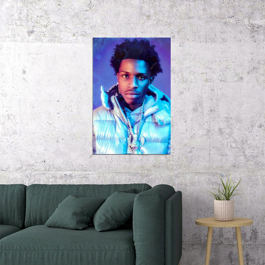 Quando Rondo Rapper Music Poster Dynamic Urban Style Hip-Hop Aesthetic Wall Art Cool Street Vibes for Modern Decor Rap Culture Room Perfect for True Hip-Hop Fans - xonomax