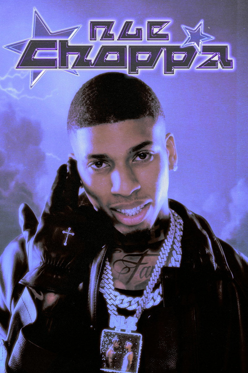 NLE Choppa Rapper Music Poster Cool Urban Aesthetic Hip-Hop Wall Art Dynamic Style Room Decor for Rap Enthusiasts and Fans Modern Rap Music Decor - xonomax