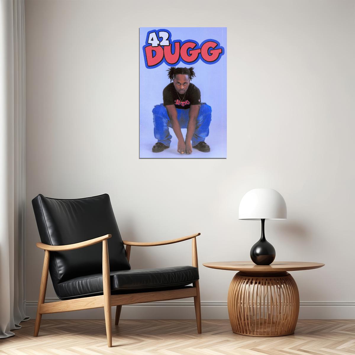 42 Dugg Rapper Music Poster Classic Retro Old-School Hip-Hop Aesthetic Urban Wall Art Street Style Room Decor for Rap Lovers Iconic Rap Culture Vibes Perfect Gift - xonomax