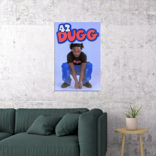 42 Dugg Rapper Music Poster Classic Retro Old-School Hip-Hop Aesthetic Urban Wall Art Street Style Room Decor for Rap Lovers Iconic Rap Culture Vibes Perfect Gift - xonomax