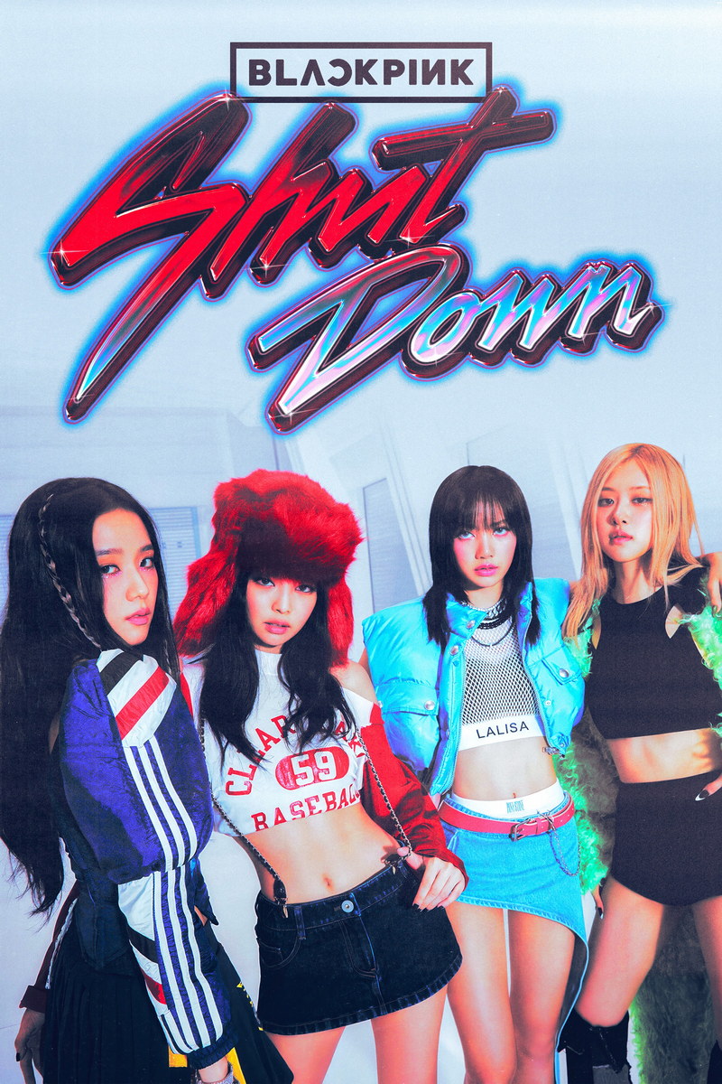Blackpink Shut Down Poster Kpop Girl Group Wall Art Korean Music Print Trendy Aesthetic Room Decor Y2k Core Kpop Merch Gift For Fans Cool Wall Decor For Bedroom - xonomax