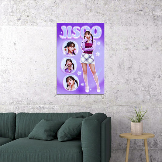 Jisoo Blackpink Poster Kpop Idol Purple Collage Wall Art Aesthetic Korean Pop Music Print Y2k Core Trendy Room Decor Gift Idea Kpop Merch For Fans Bedroom Wall Decor Poster - xonomax
