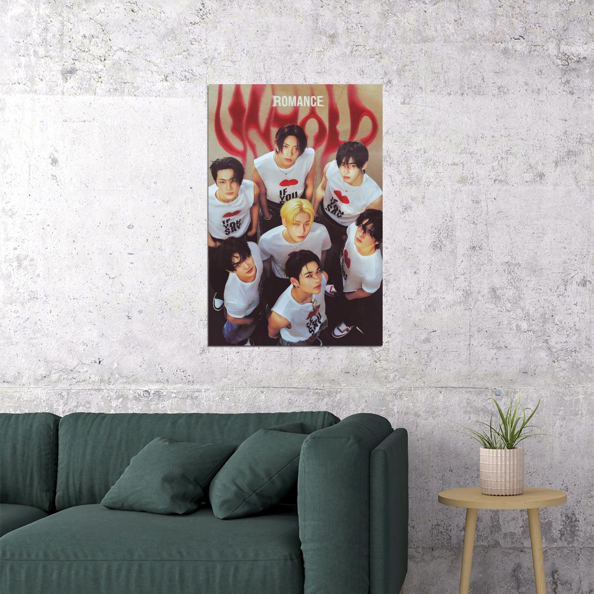 Enhypen Jungwon Heeseung Jay Jake Sunghoon Sunoo Ni-Ki Album Romance Untold Concept Photo Music Poster K-Pop Home Decor For Living Room Aesthetic Kpop Male Boys Group Boy Band - xonomax