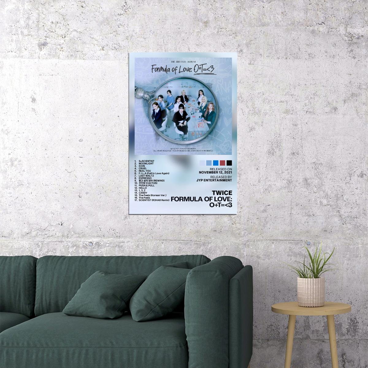 Twice Formula of Love Album Cover Music Poster K-pop Home Decor For Living Room Aesthetic Kpop Female Girl Group Cover Trendy Korean Dorm Wall Art