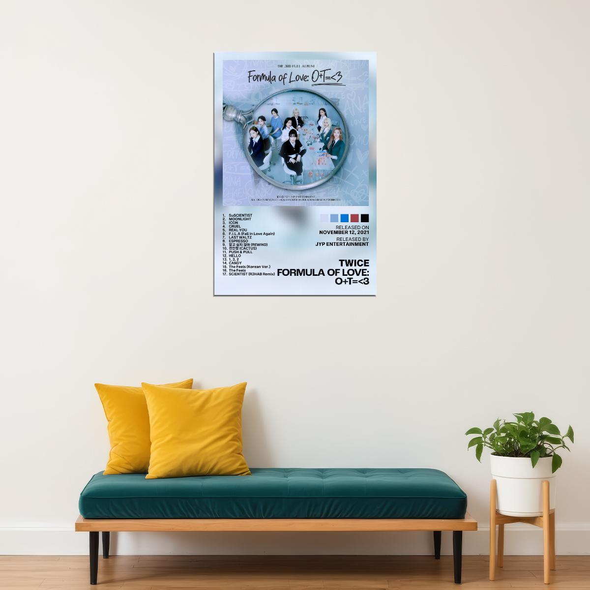 Twice Formula of Love Album Cover Music Poster K-pop Home Decor For Living Room Aesthetic Kpop Female Girl Group Cover Trendy Korean Dorm Wall Art
