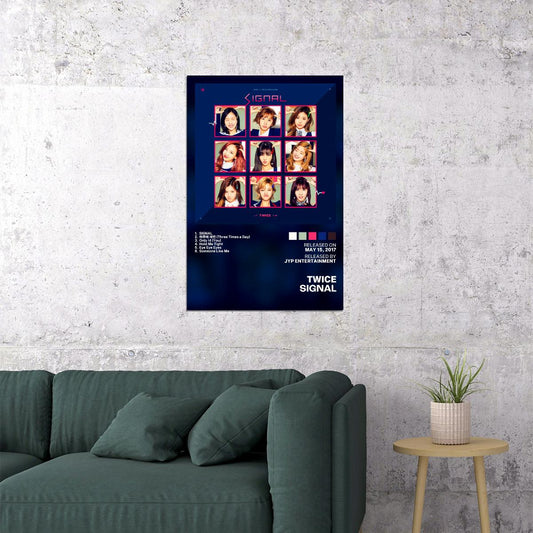 Twice Signal Album Cover Music Poster K-pop Home Decor For Living Room Aesthetic Kpop Female Girl Group Cover Trendy Korean Dorm Wall Art - xonomax