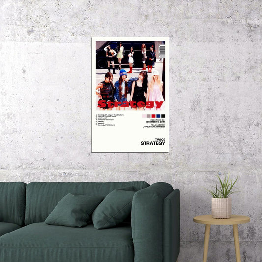Twice Strategy Album Cover Music Poster K-pop Home Decor For Living Room Aesthetic Kpop Female Girl Group Cover Trendy Korean Dorm Wall Art - xonomax