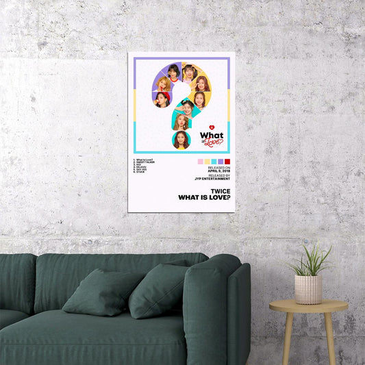 Twice What Is Love Album Cover Music Poster K-pop Home Decor For Living Room Aesthetic Kpop Female Girl Group Cover Trendy Korean Dorm Wall Art - xonomax