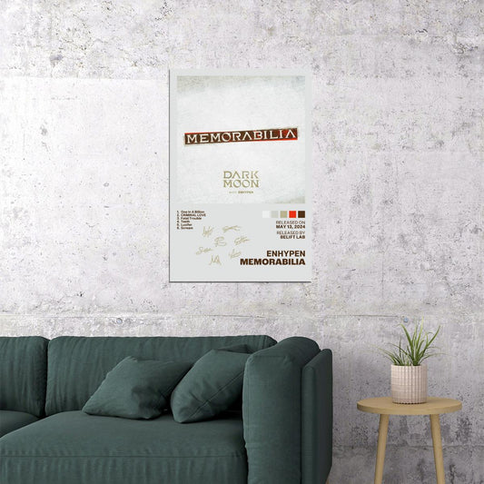 Enhypen Memorabilia Album Cover Music Poster K-pop Home Decor For Living Room Aesthetic Kpop Boy Girl Group Cover Trendy Korean Dorm Wall Art - xonomax