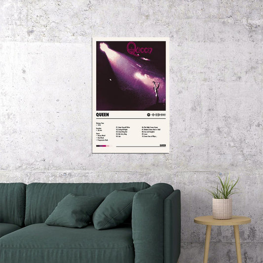 Queen Queen Album Cover Music Poster Rock Wall Art Home Decor for Living Room Vintage Rock Band Aesthetic Classic Rock Music Print Retro Legendary Band - xonomax