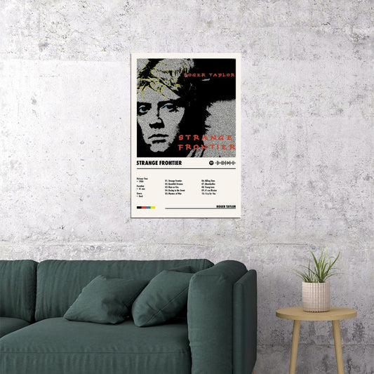 Roger Taylor Strange Frontier Album Cover Music Poster Rock Wall Art Home Decor for Living Room Vintage Rock Band Aesthetic Classic Rock Music Print Retro Legendary Band - xonomax