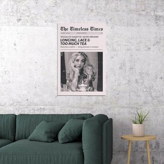 Funny Coquette Poster Vintage Newspaper Print Trendy Tea Wall Art Living Room Bedroom Dorm Kitchen Decor Retro Glam Aesthetic - xonomax